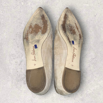 Sam Edelman Suede Oatmeal Ruby Pointed Flats Women’s Size 7.5