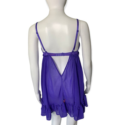 Betsey Johnson Purple Babydoll Lingerie Nightie