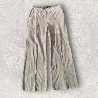 Lafayette 148 Suede Leather Wide Leg Pants Women’s Size 8
