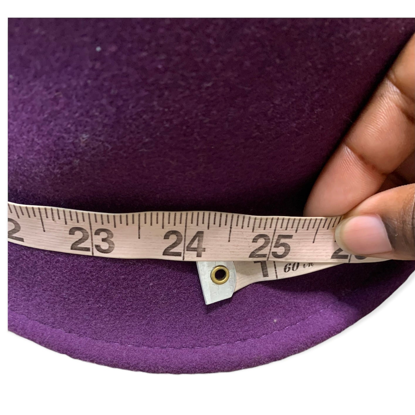 Vintage Bow Accent Wool Purple Cloche Hat