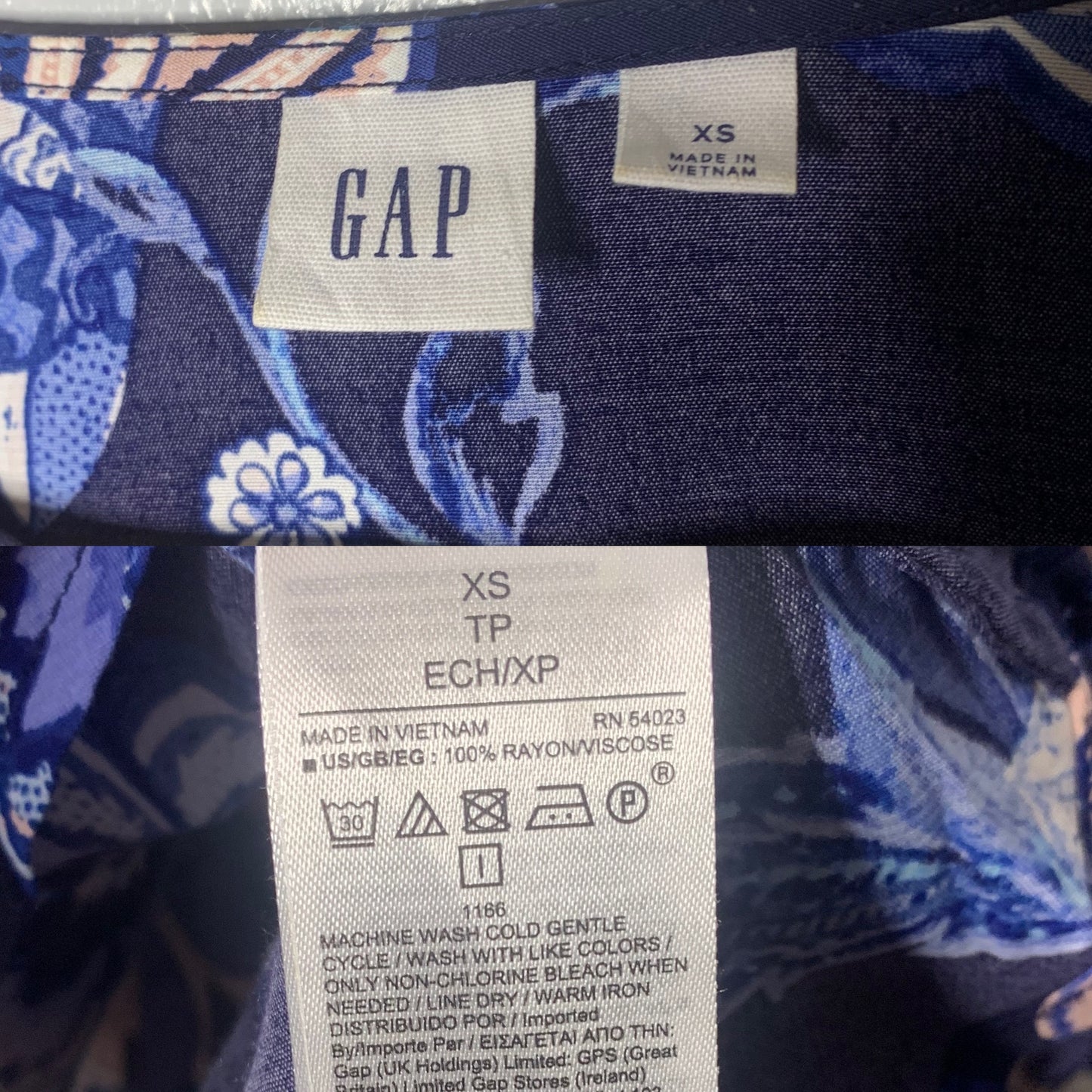 Women’s Blue Floral Crop Wrap Blouse