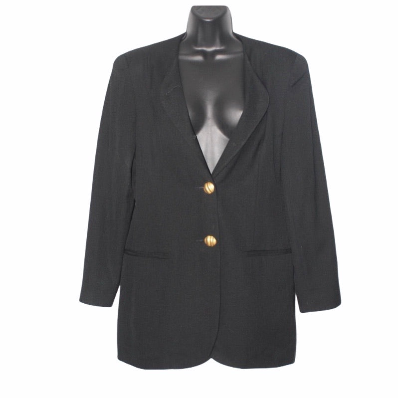 Vintage The Limited Gold Button Wool Blazer