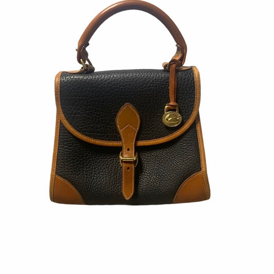 Vintage Dooney & Bourke Pebbled Leather Carpet Bag