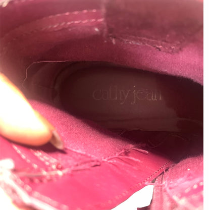 Burgundy Fringe Ankle Booties