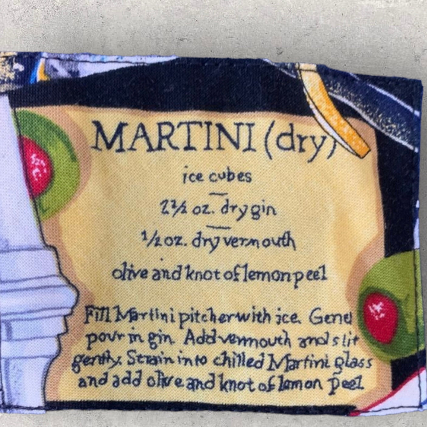 Vintage PTNY Martini Receipe Patched Denim Jacket Women’s Size XL