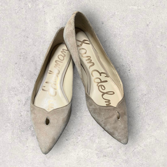 Sam Edelman Suede Oatmeal Ruby Pointed Flats Women’s Size 7.5