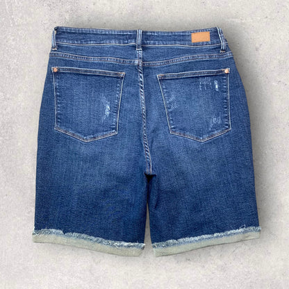 J udy Blue Amaya High Rise Distressed Bermuda Shorts Women’s Size 1X