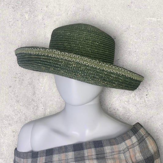Vintage Bertmar Straw Kentucky Derby Sun Hat