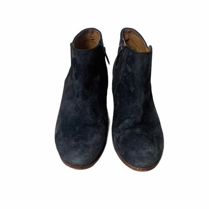 Suede Leather Petty Black Ankle Boots