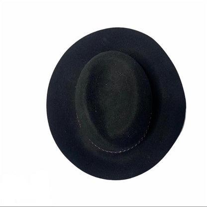 Black Wool Fedora Hat