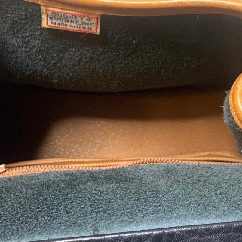 Vintage Dooney & Bourke Pebbled Leather Carpet Bag