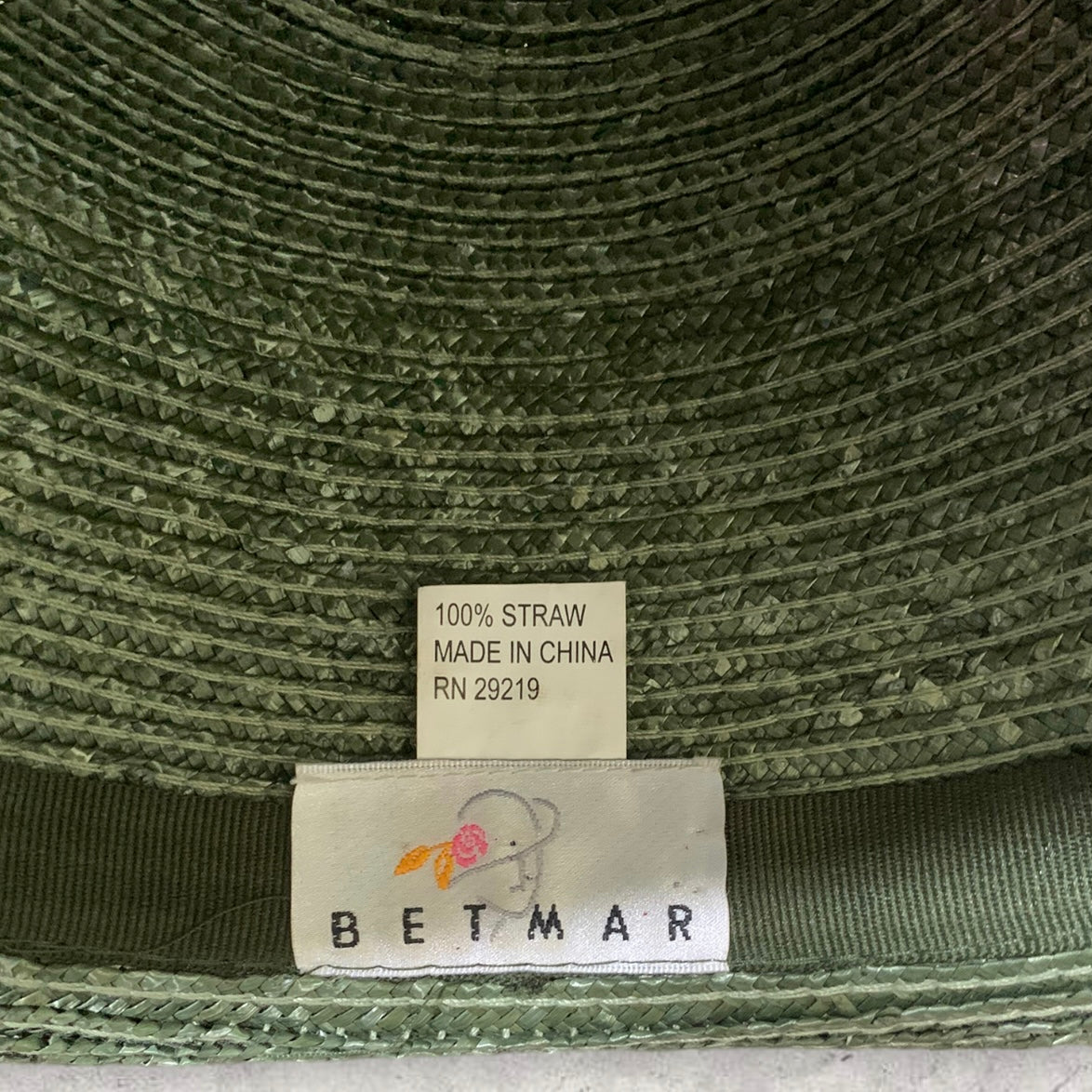 Vintage Bertmar Straw Kentucky Derby Sun Hat