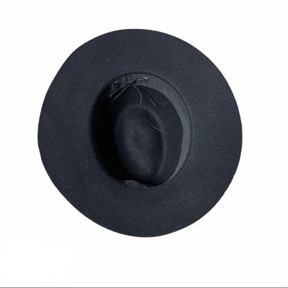 Black Wool Fedora Hat