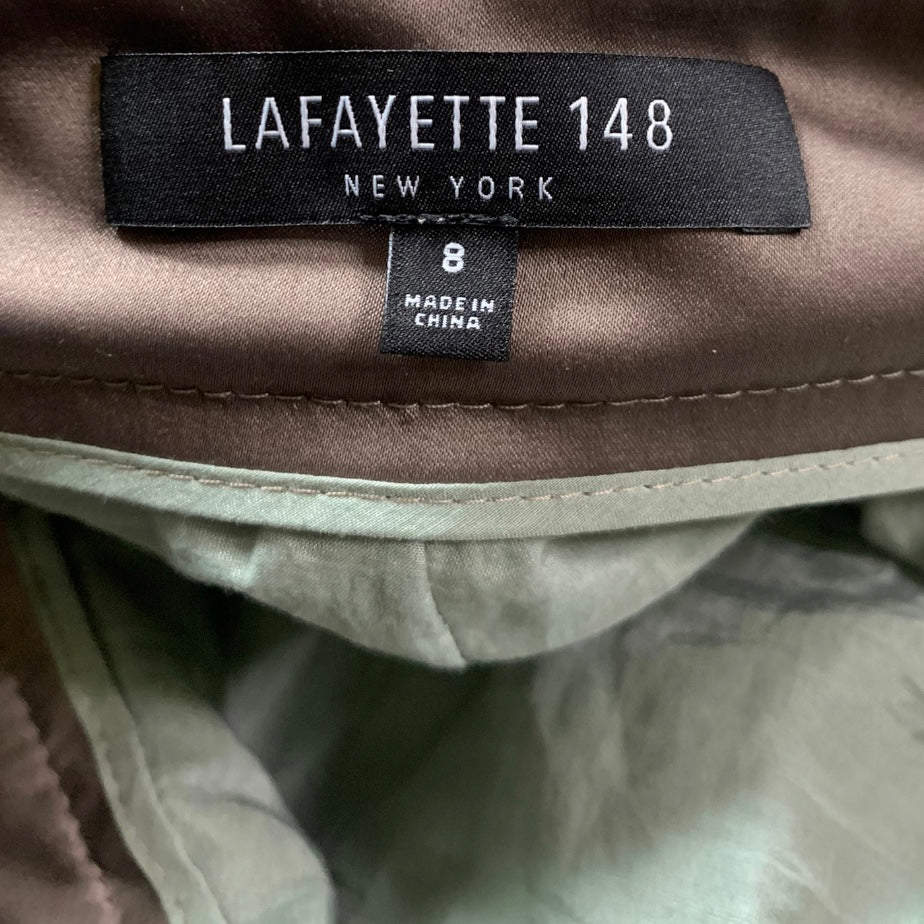 Lafayette 148 Suede Leather Wide Leg Pants Women’s Size 8