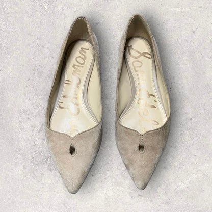 Sam Edelman Suede Oatmeal Ruby Pointed Flats Women’s Size 7.5