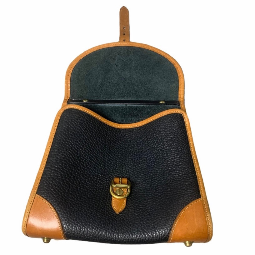 Vintage Dooney & Bourke Pebbled Leather Carpet Bag