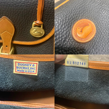 Vintage Dooney & Bourke Pebbled Leather Carpet Bag
