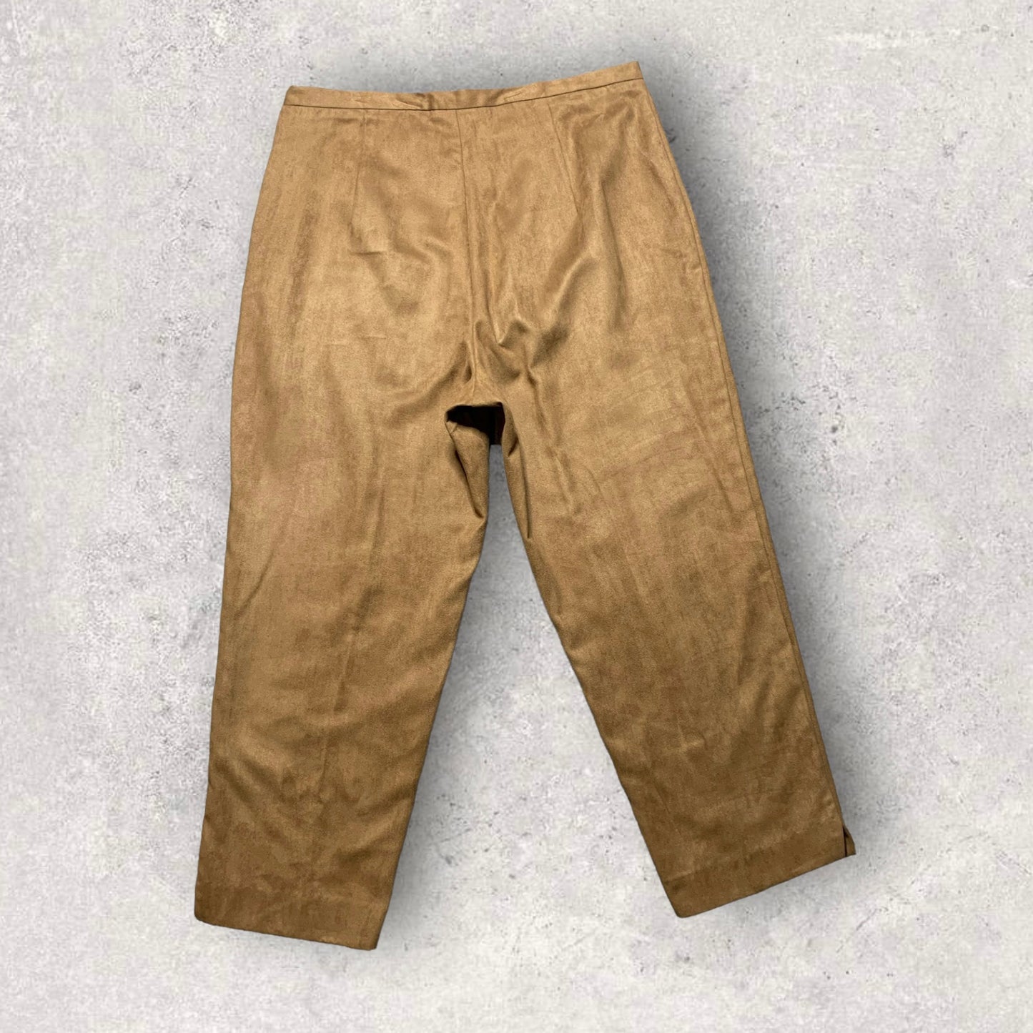 Vintage Clio Cinnamon Brown High Waisted Cropped Pants Women’s Size 18