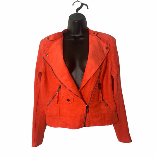 Retro Style Faux Leather Cropped Jacket