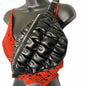 Women's Black Ruched Quilted Crossbody Bag