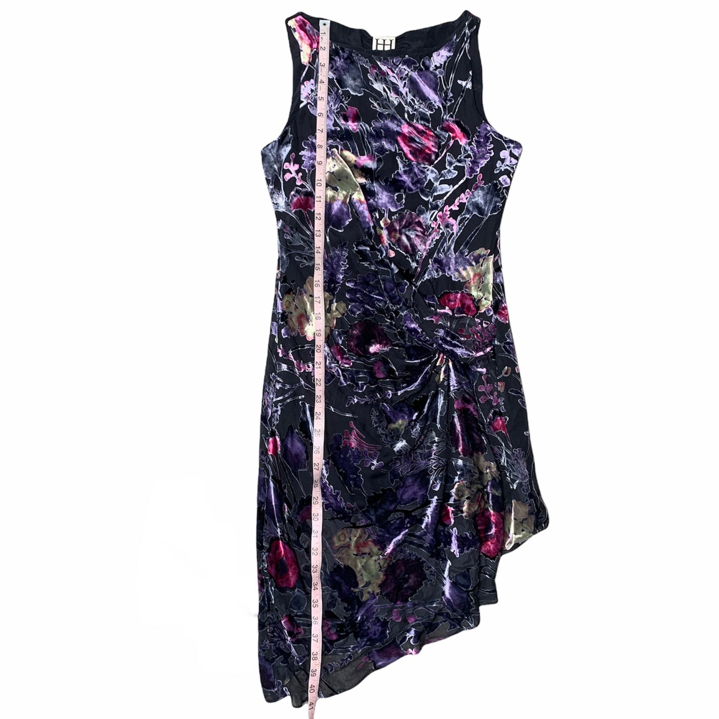 Boho Sleeveless Floral Velvet Burnout Dress