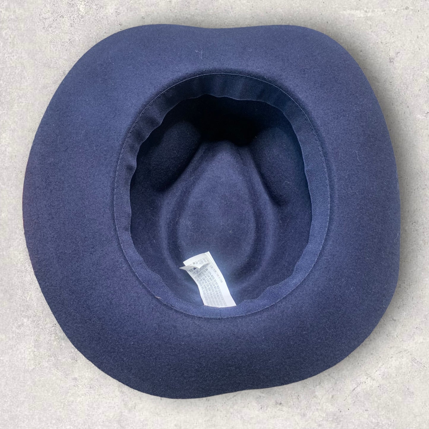 Women’s Wool Midnight Blue Wide Brim Fedora Hat