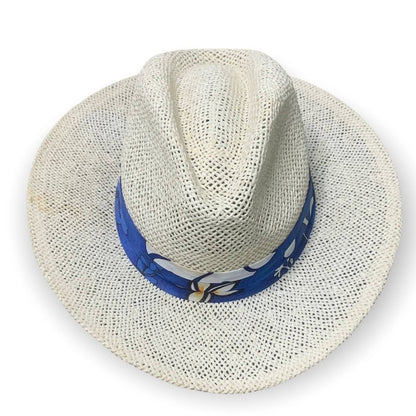 Vacation Vibes Floral Band Straw Hat