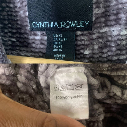 Women's Chenille Gray Turtleneck Sweater Size XS