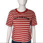 Ciao For Now Women’s Red & White Striped T Shirt