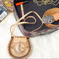 Vintage Handmade Leather Mini Nature Scene Bag