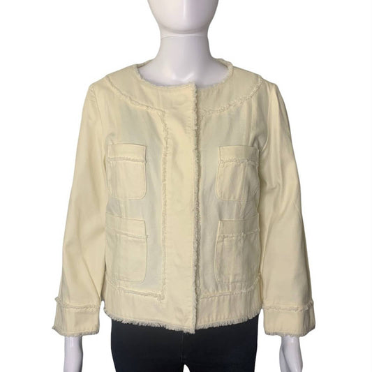 Women’s Raw Trim Femme Denim Jacket Size Medium
