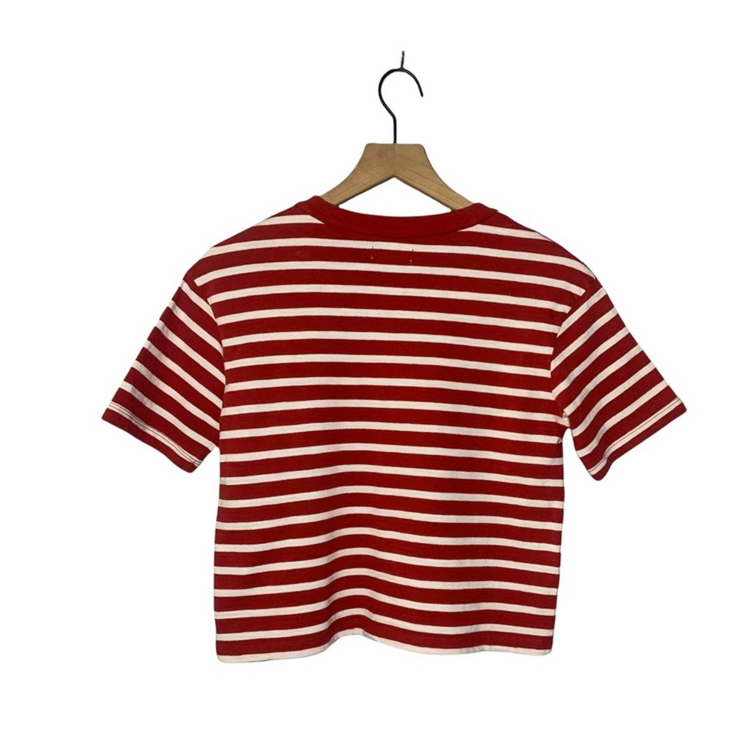 Ciao For Now Women’s Red & White Striped T Shirt