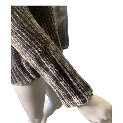 Women's Chenille Gray Turtleneck Sweater Size XS