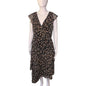 Women's Floral Print Ruffle Sleeve Asymmetrical Hem Dress Size Small