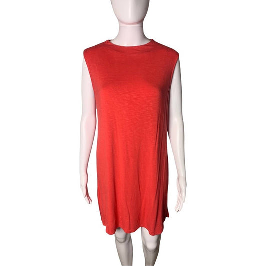 Women's Sleeveless Red Shift Dress Size Large