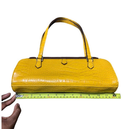 Women’s Y2K Yellow Baguette Shoulder Bag