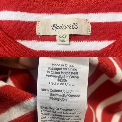 Ciao For Now Women’s Red & White Striped T Shirt